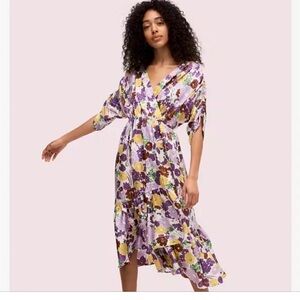 Kate spade swing flora silk dress size 4